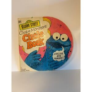 Sesame Street Cookie Monster's Circle Book A Golden Shape Book 1972 USA